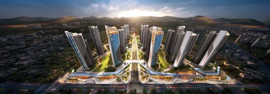 HDC현대산업개발과 현대건설이 수주한 대동4,8구역야경 조감도.<HDC현대산업개발 제공>